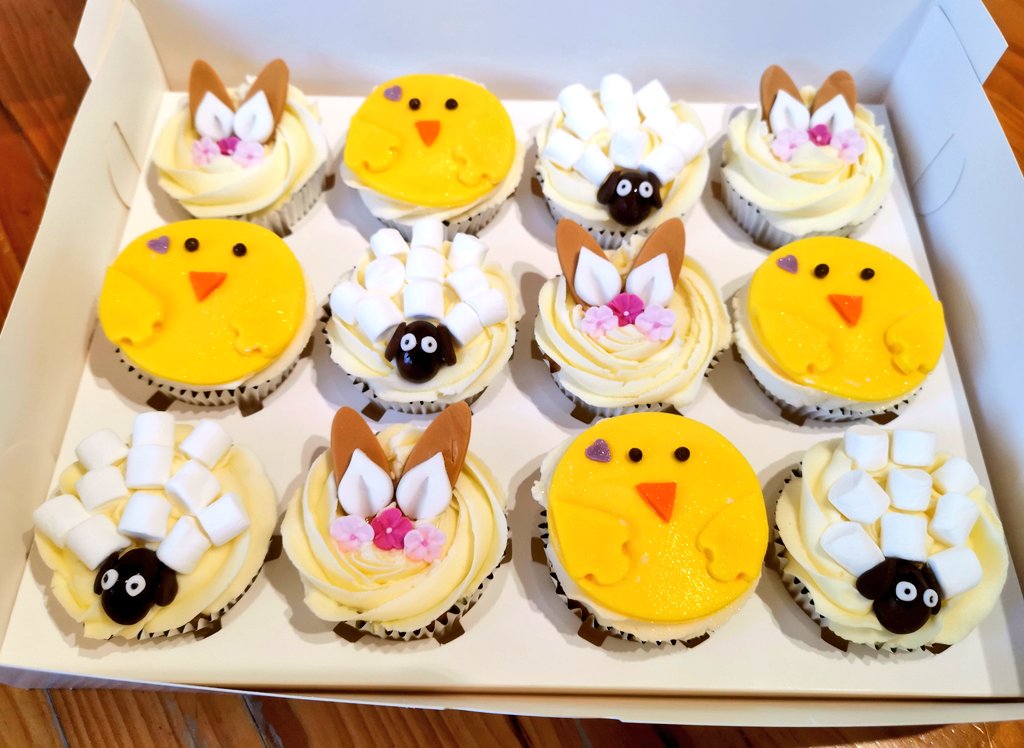 What cuties! Easter cupcakes delivered #EasterSunday #Easter #sweetfanciescakes 🐰🐣🐑
