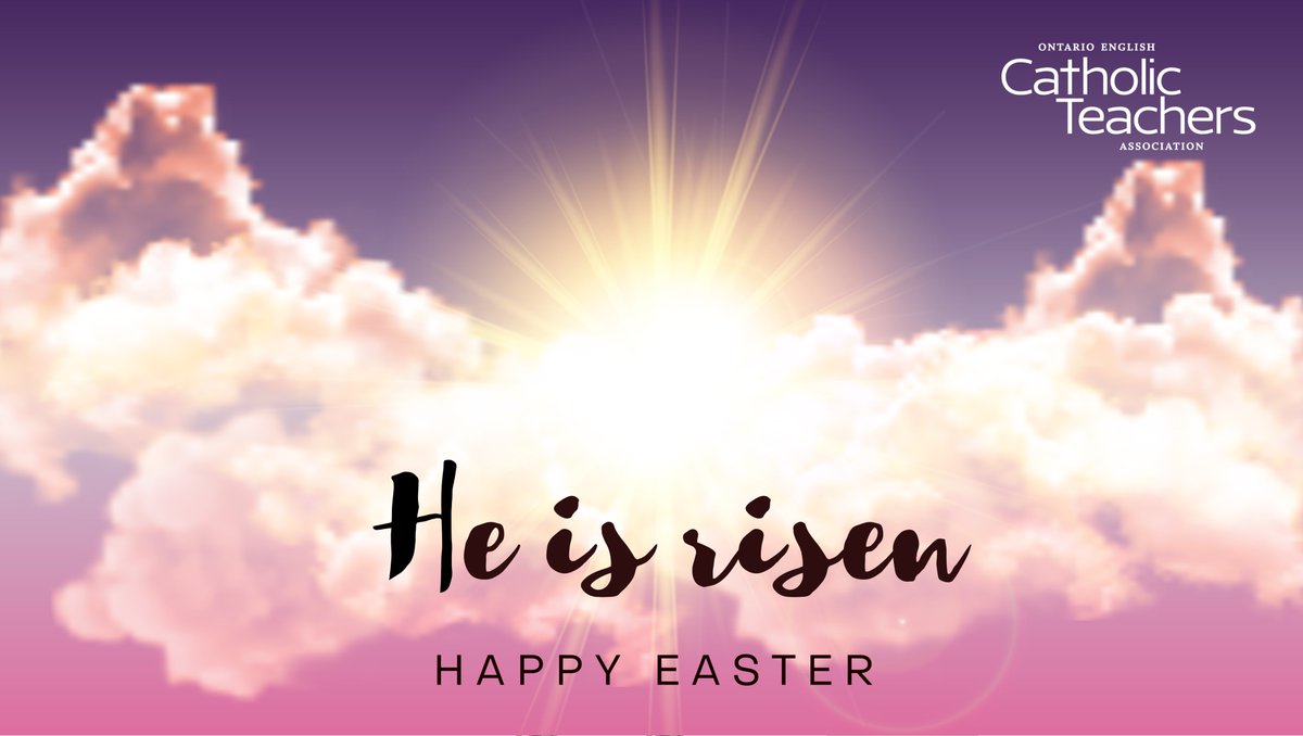 OECTAProv's tweet image. Happy Easter! 

We hope you are able to celebrate the joy and goodness around us. A special thanks to those who are spending the day serving and caring for others.  

#HappyEaster2020 #CatholicTeachers #HolyWeekAtHome