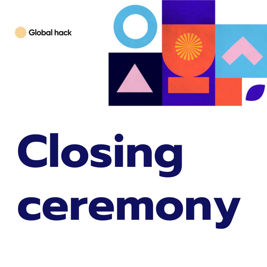 theglobalhack's tweet image. CLOSING CEREMONY IN 10 MINUTES 👉 facebook.com/theglobalhack/… 👀
