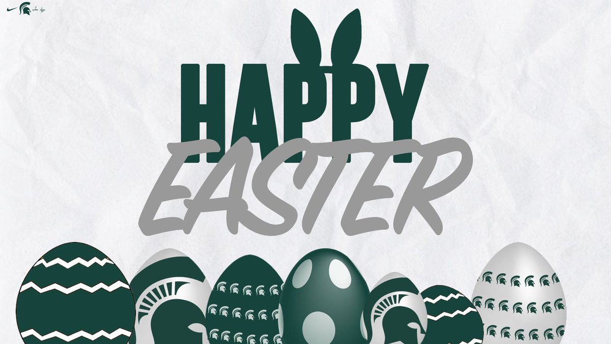 MSU_Basketball's tweet photo. #HappyEaster from the Spartan Basketball family! 

#GoGreen https://t.co/S6RKM6N6JU