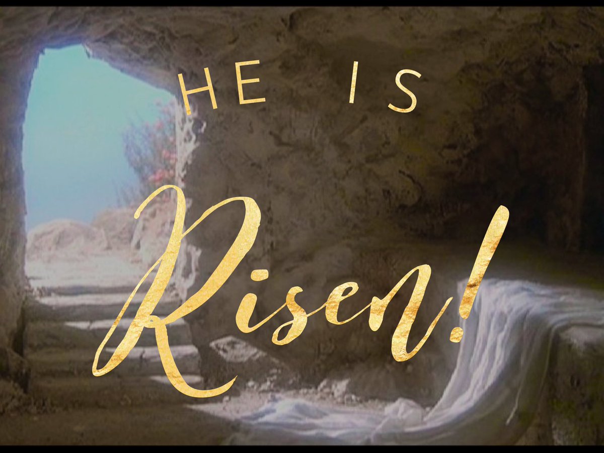 Luke 24:6-7: "He is not here; he has risen!"