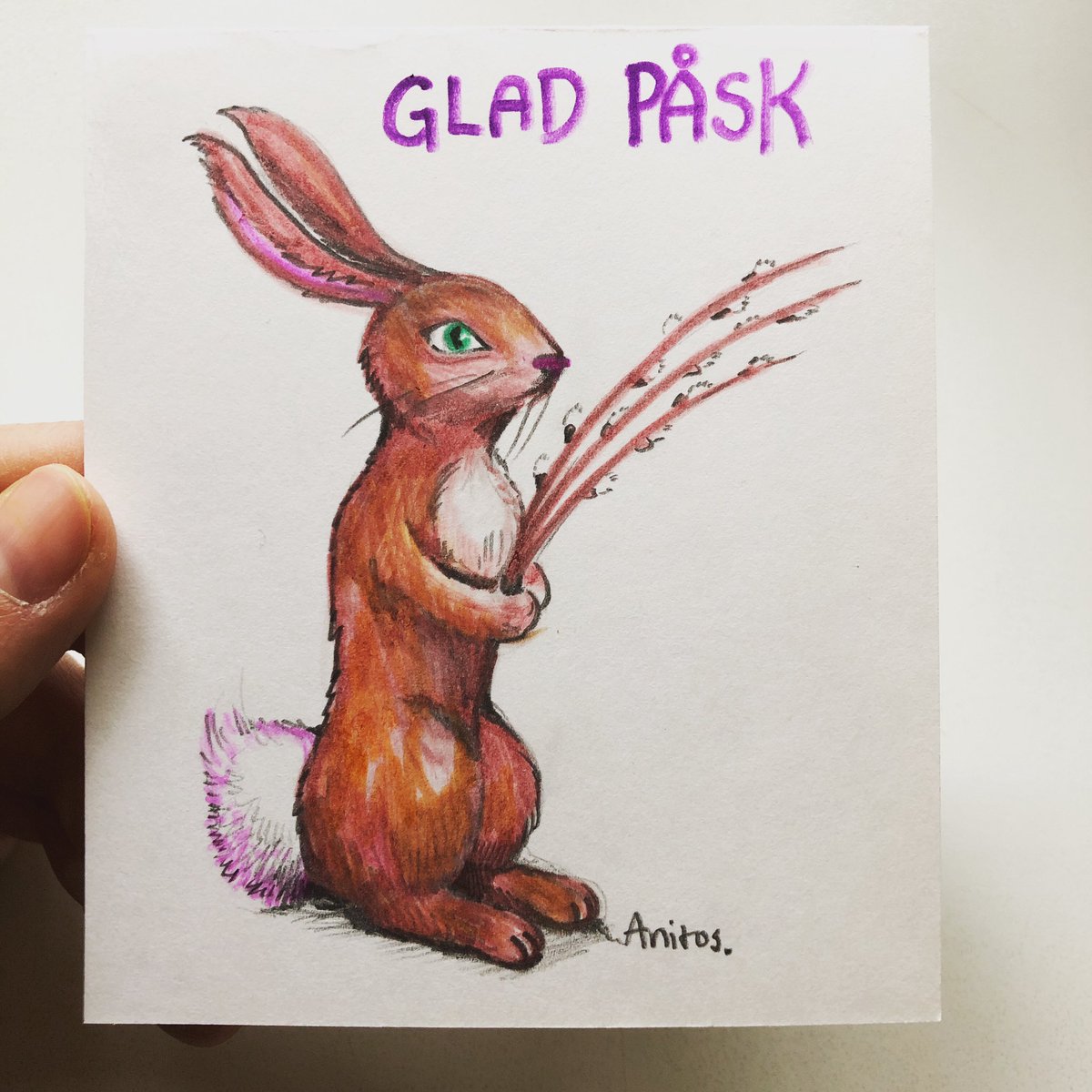 AnitosAnna's tweet photo. Happy Easter friends and family! 
🐇🌷😘

#doodle #drawing #illustration #easter #happyeaster #happyeaster🐰 #easterbunny #bunny #sketch https://t.co/ast23MeSbU