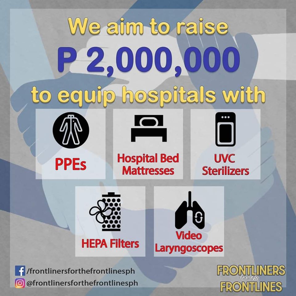 frontlinersfor1's tweet photo. Through your kind generosity, we hope to raise a total of P2,000,000 by the end of the campaign, and use this to buy much-needed materials for our frontliners. Here are the payment channels. Again, thank you very much! 
DM us for inquiries :) https://t.co/fTOPvk8MJf