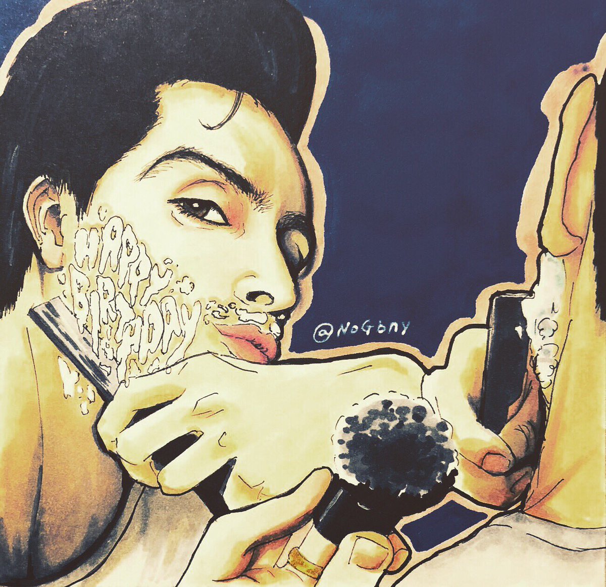 NoGbny's tweet photo. 過去絵だけどはぴば❣️
#HappyBirthdayBrendonUrie https://t.co/Y1aLu9Kxl2