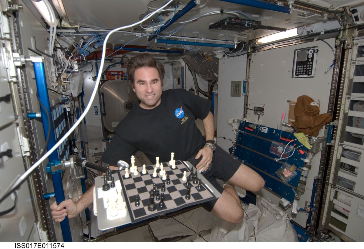 In 2008,  @NASA and the  @USChess Federation teamed up to host a match between the astronaut and Earth. The USCF coordinated worldwide voting on the Earth’s moves, which were proposed by the K-3 champions, the Chess Club at Stevenson Elementary School in Bellevue, Wash.