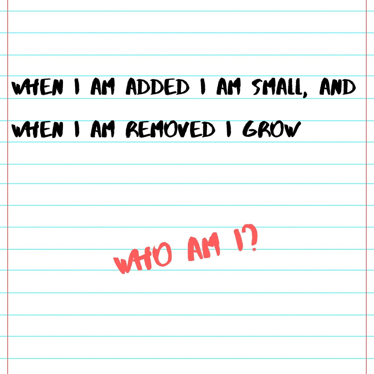 DaddyGuide's tweet image. When I am added I am small, and when I am removed I grow

Who am I?

#daddysguide #askdad724
#dad #daddy #mydad #dads #fatherson #fatherdaughter #familygoals #familylove #kidlife #kidslife #mykid #mylittlebaby #mybabylove #fatheranddaughter #dadquotes