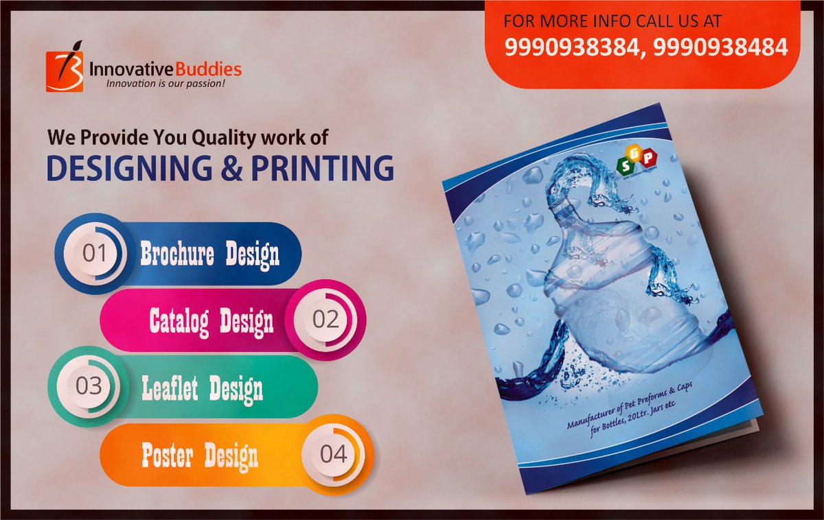 Contact us for all your Designing and Printing needs!
#innovativebuddies #brochuredesign #catalogdesign #leafletdesign #posterdesign #printingsolution #designsolution #printing #print #design #graphicdesign #branding #art #advertising #marketing #banner #packaging #stickers