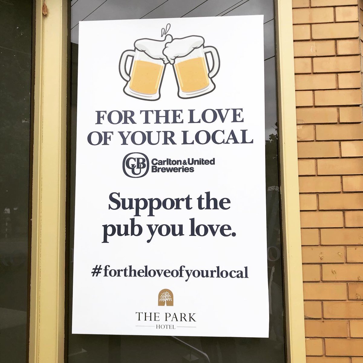 A great initiative by Cub to keep us going. Huge thanks to Troy Drever From Drever Signs for the signs. #fortheloveofyourlocal