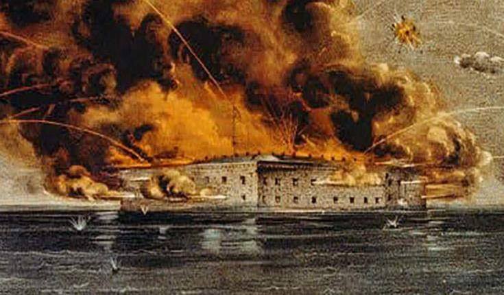 Daniel Hough from Tipperary serving in 1st United States Artillery Regiment who died accidentally during a 100-gun salute to the flag after the surrender of the Fort when his gun misfired and killed him.  #IrelandsMilitaryStory   #IrishAmerican   #AmericanCivilWar  #IrishDiaspora   #MOH