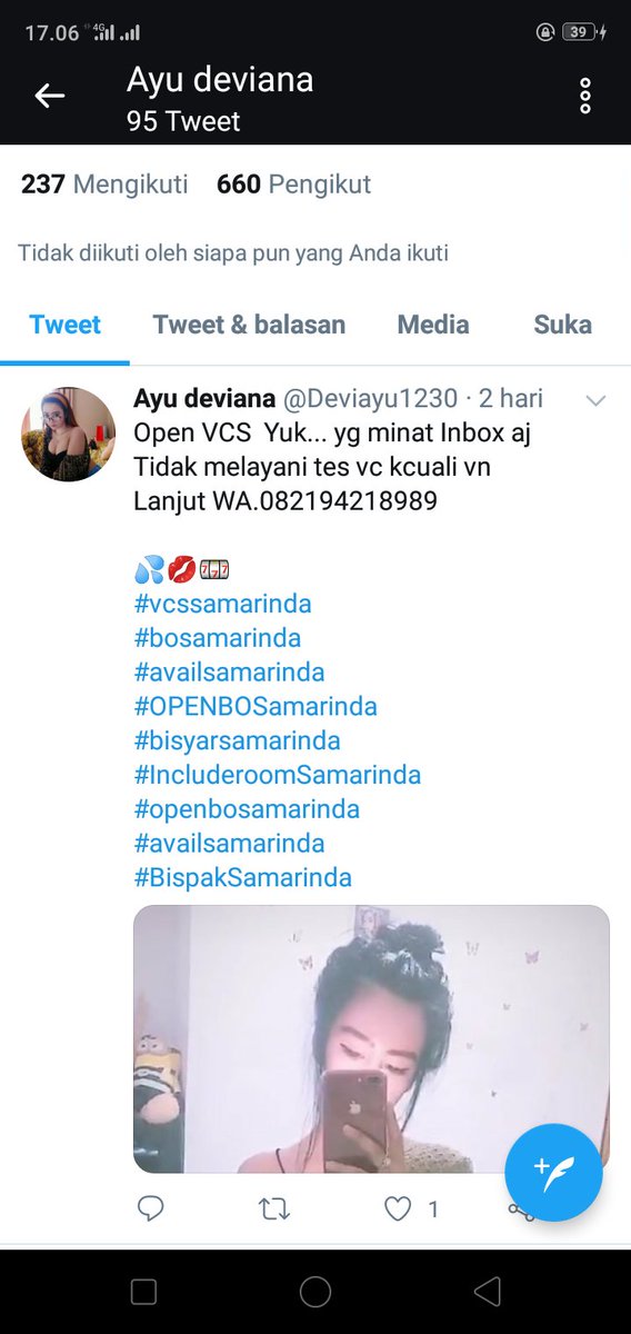 Rio01423430's tweet photo. Hati2 penipu ini @Deviayu1230
nama : rina oktaviany norek BCA 1440597676 
Sudah dibayar tapi menghilang..
#openbosamarinda 
#availsamarinda 
#vcssamarinda 
#bookingsamarinda 
#bispaksamarinda 
#bisyarsamarinda 
#bosamarinda
#includeroomsamarinda https://t.co/fzEpwr10dR