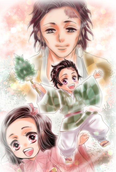 綾坂おきさんがTwitterに投稿した竈門炭治郎(鬼滅の刃)のイラスト。