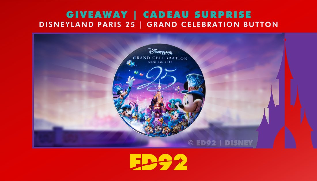 [Win Me] 🎁 No birthday would be complete without a little gift 💝 

We have one very special 25th anniversary 🍰 badge up for grabs. 

To enter please follow us and RT this post.  Tomorrow we will pick a winner 🎉 

#DisneyMagicMoments #disneymagickeepers #DisneylandParis
