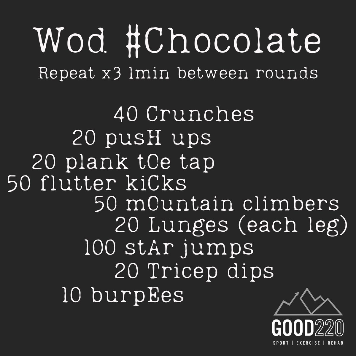 good220_PT's tweet image. Anyone wanting a #easterworkout have ago at this! #wod #exerciseathome #chocolatewod