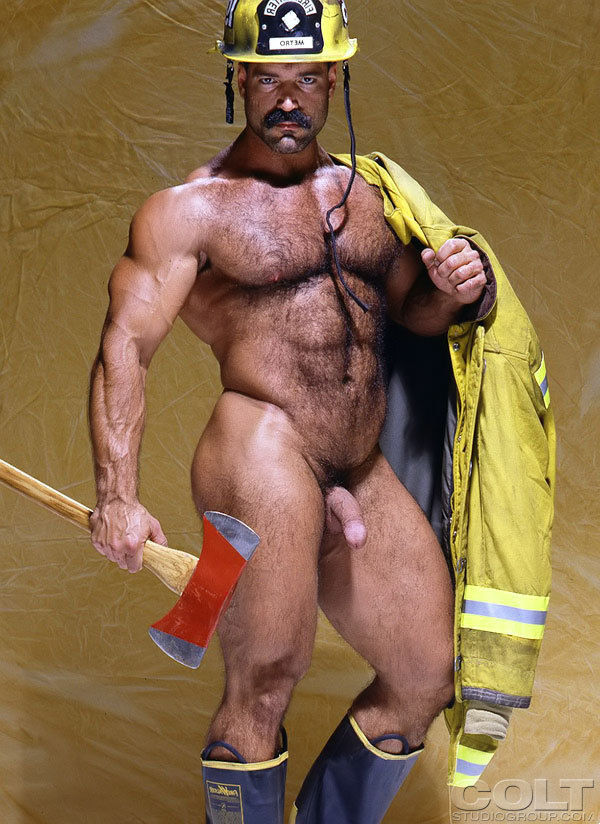 That firefighter pic is iconic to me! #musclebear.