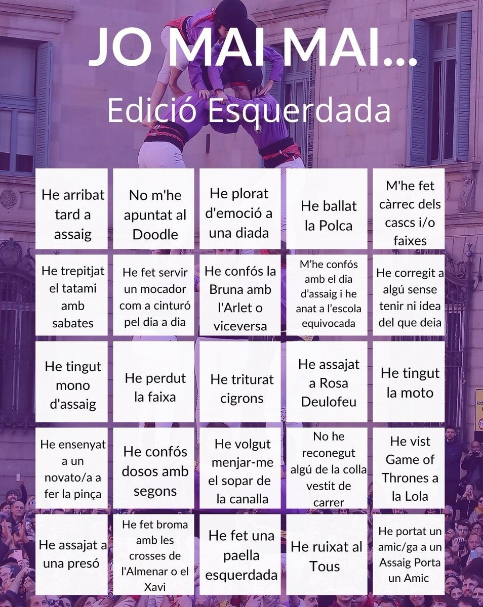 esquerdats's tweet photo. És quan les trobes a faltar que t'adones de la importància de les petites coses.
Què és 𝐞𝐥 𝐪𝐮𝐞 𝐞𝐭 𝐟𝐚 𝐬𝐞𝐫 𝐞𝐬𝐪𝐮𝐞𝐫𝐝𝐚𝐭/𝐝𝐚?💜
Digues, jo mai mai...
#Esquerdats
#ConfinamentEsquerdat #FemBarriFemConfinament https://t.co/4PlQzmVuQn
