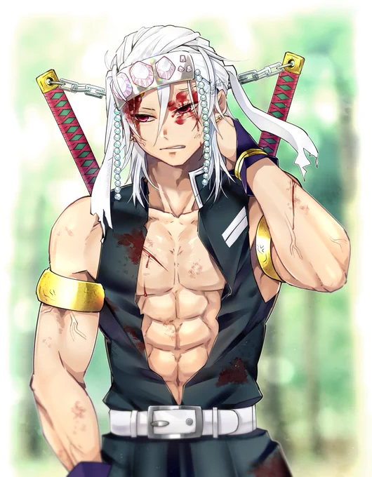 #宇髄天元を描こうの会 
素敵なタグ便乗失礼します!!!
最近のイラストで単体が全然無かった……? 