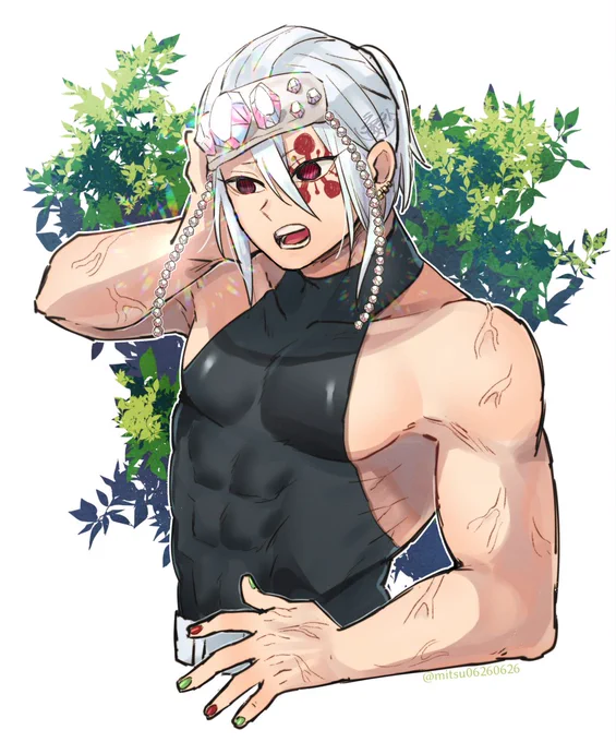 #宇髄天元を描こうの会 
素敵なタグ便乗失礼します!!!
最近のイラストで単体が全然無かった……? 