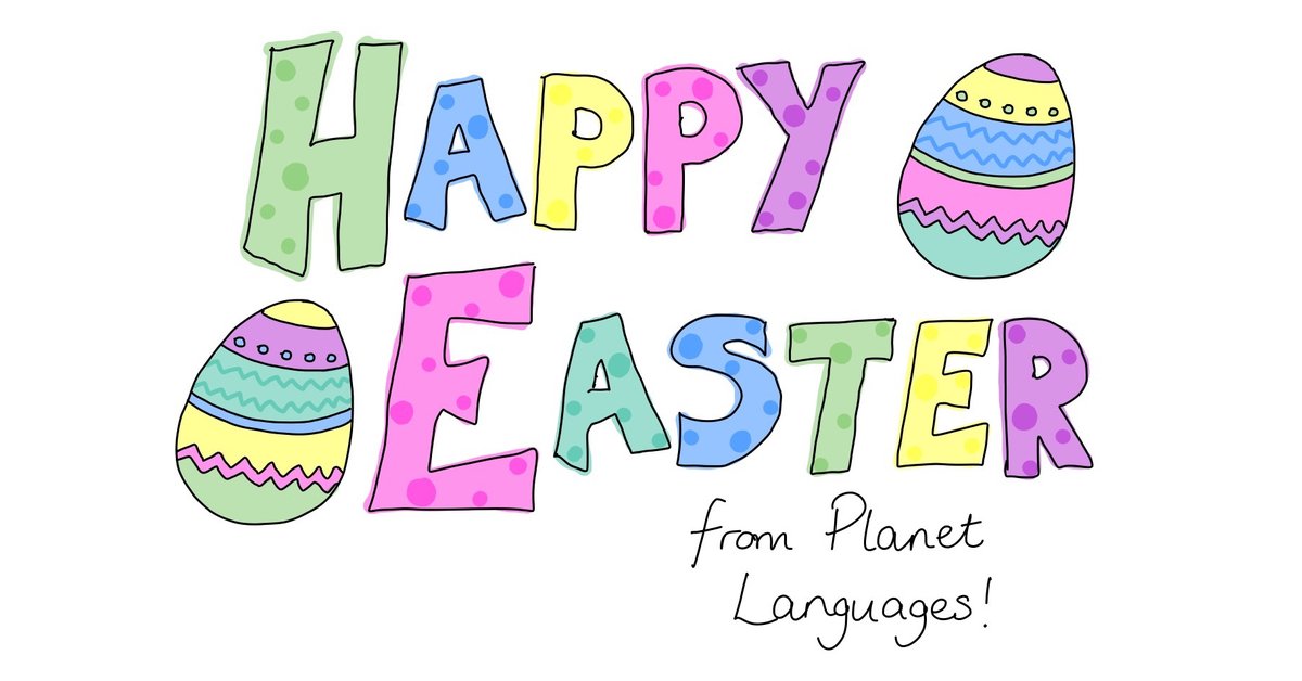 planetlanguages's tweet photo. Happy Easter from everyone at Planet Languages!
#planetlanguages #StayHomeSaveLives #HappyEaster https://t.co/aGuCrq8oQF