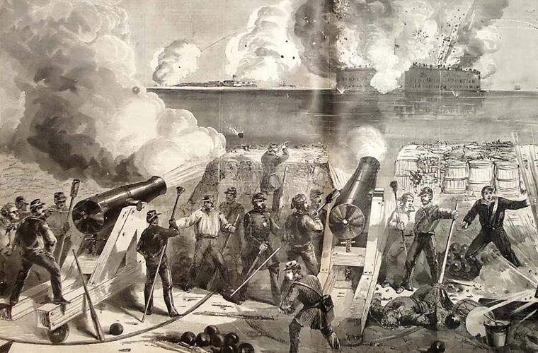 Today April 12th is the 159th anniversary of the start of the  #AmericanCivilWar in 1861.The war started when the Confederate army bombarded the Union held Fort Sumter which was on an island in  #SouthCarolina not far from  #Charleston.  #IrishAmerican  #IrelandsMilitaryStory