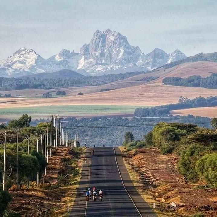 The earth is breathing. Views of Mt Kenya on a drive from Namanga last week