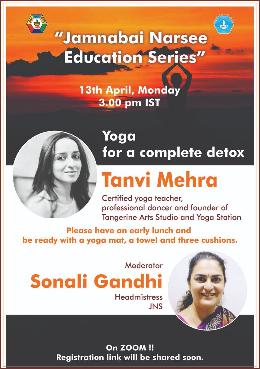 Jamnabai Narsee Education Series - 
Series of the Webinars on Zoom covering #business #finance #personaldevelopment #creativity #innovation #meditation and more. Do look out for the videos on our YouTube channel. #education #jamnabainarsee