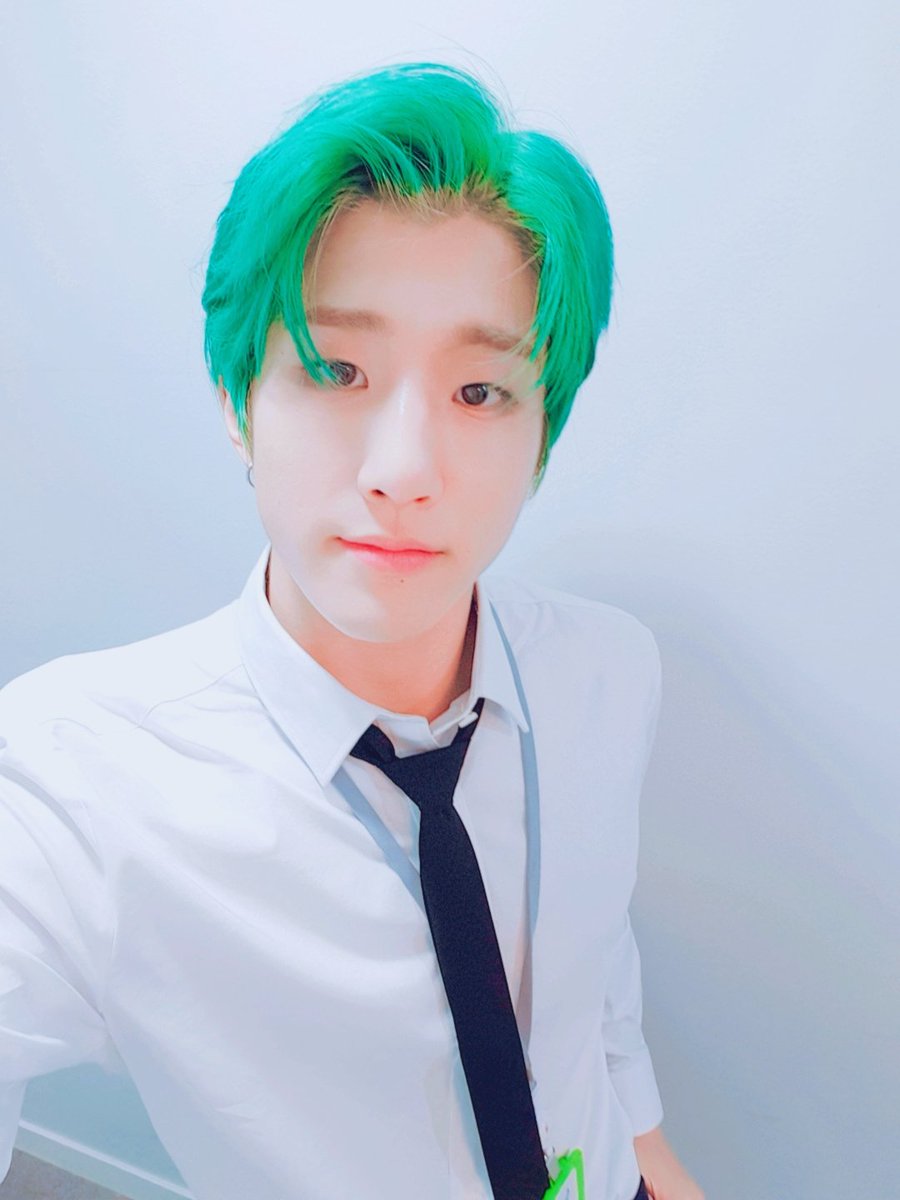 Park Jinwoo or Jinjin green hair an important and necessary thread