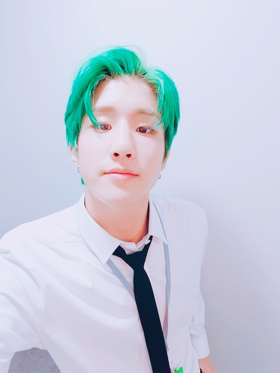 Park Jinwoo or Jinjin green hair an important and necessary thread