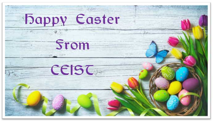CeistTrust's tweet photo. Wishing everyone the very happiest of Easter greetings. We hope you enjoy this very different but still very special #Easter time. Although we cannot meet all our loved ones this year we can chat to them by phone, video msg or text. Happy Easter to everyone from the CEIST office! https://t.co/1xQIMSdKzD