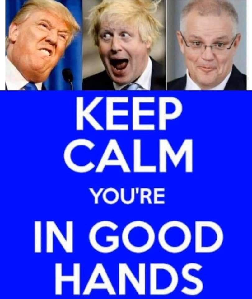 Dumb, dumber and dumberer, steering us through the corona crisis. Who's feeling confident?
#auspol
#COVID2019AU