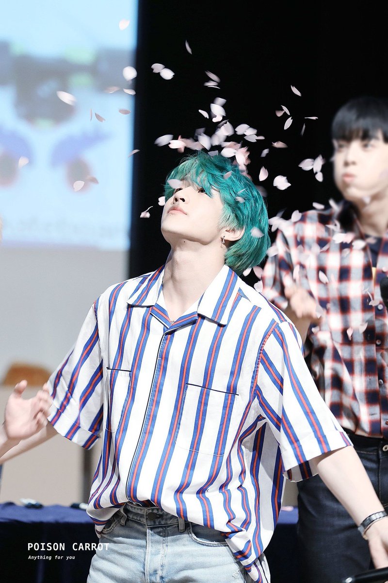 Park Jinwoo or Jinjin green hair an important and necessary thread