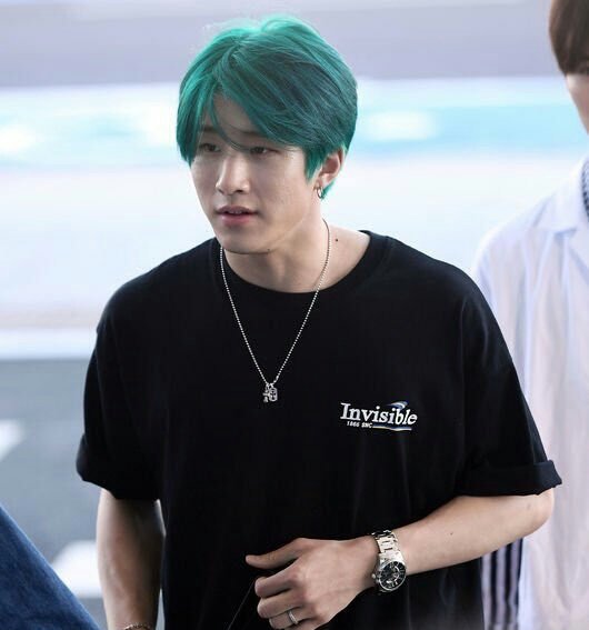 Park Jinwoo or Jinjin green hair an important and necessary thread