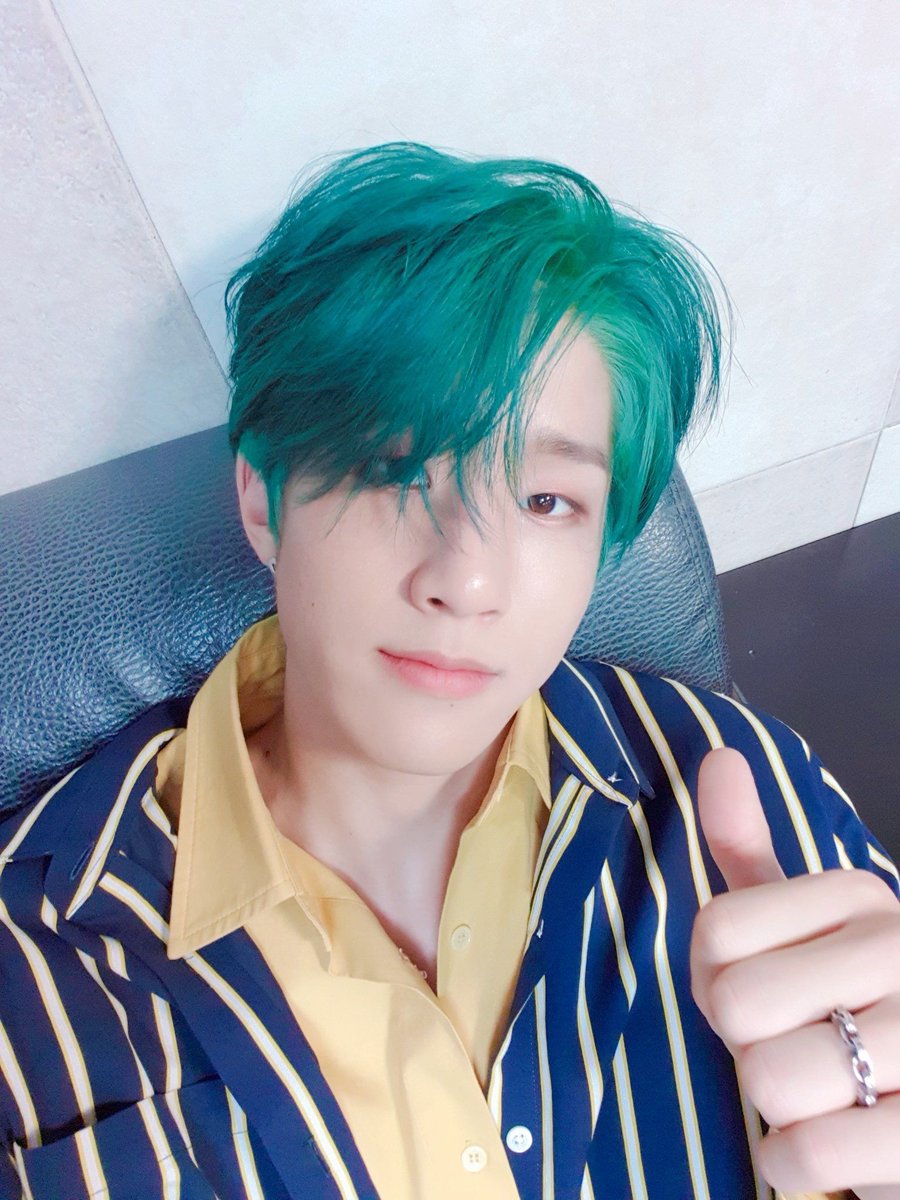 Park Jinwoo or Jinjin green hair an important and necessary thread