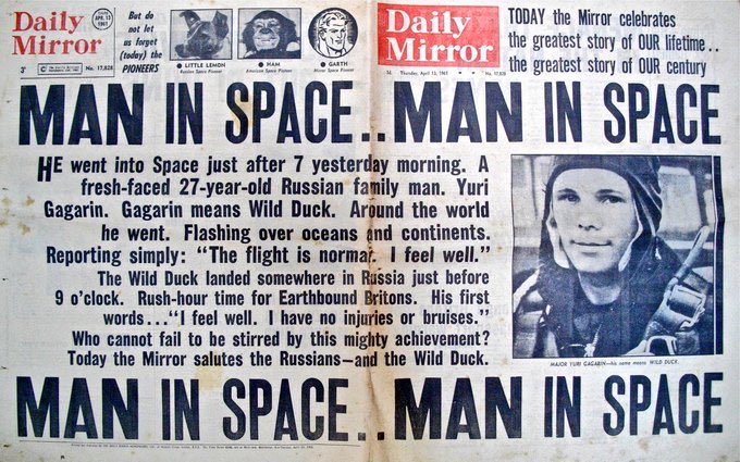 #FirstHumanInSpace #YuriGagarin #12April1961 #СССР