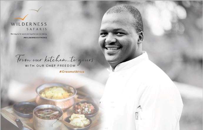 WeAreWilderness's tweet photo. Wilderness Safaris’ Botswana Chef Freedom Nxele is in the #WildernessKitchen today… enjoy these favourites from our premier camps – Freedom’s hearty beef stew, truffle samp &amp; beans and his roasted butternut, blue cheese and biltong salad.

https://t.co/V12T87wHk3 https://t.co/1Yqua9C5vm
