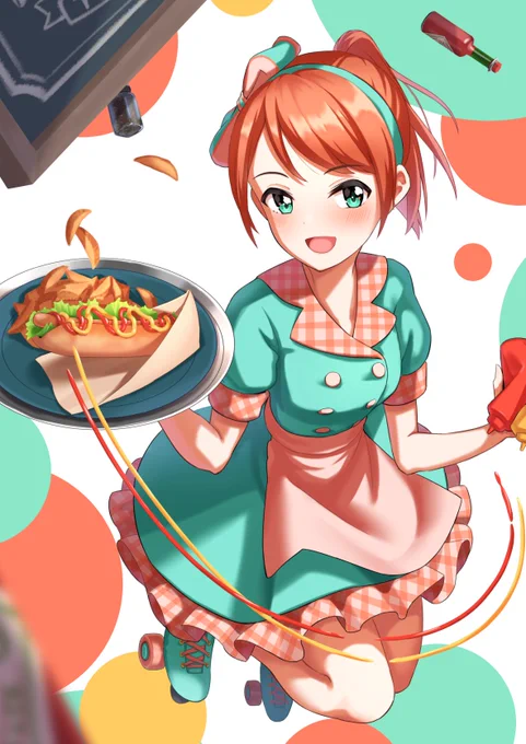 北条加蓮 x ダイナー風衣装 