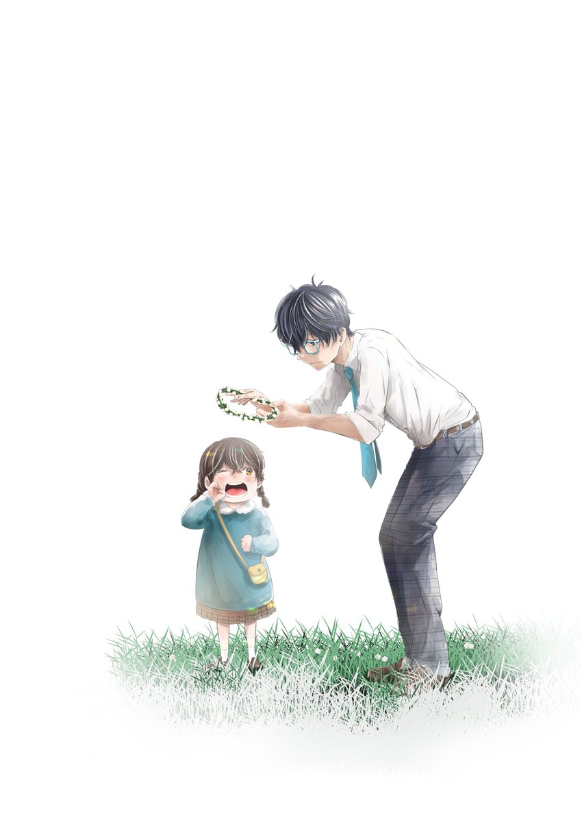 やたらとイケメンな男子高校生の話 裏表紙の線画とカラーです T 栗田あぐりのイラスト やたらとイケメンな男子高校生の話 裏表紙の線画とカラーです T 栗田あぐりのイラスト