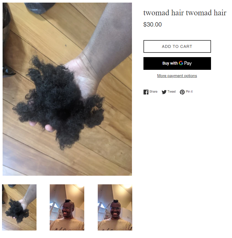 i have sold $800 worth of my hair so far hows yalls days goin