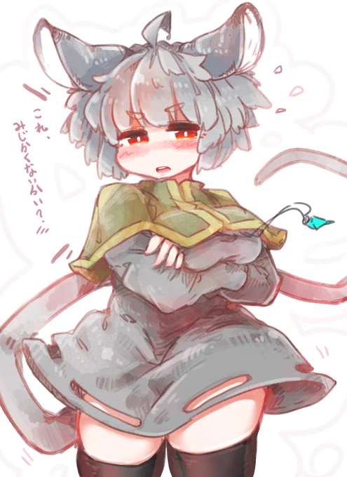 スカートの裾を短くしてくれたナズーリン 