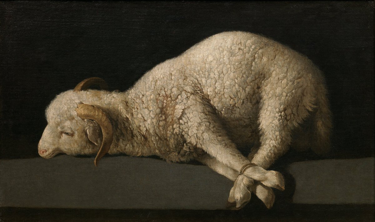 20. To mark Easter, here is Francisco de Zurbarán's 'Lamb of God' (c. 1635); a wise and beguiling painting about life and death, sin and sacrifice.