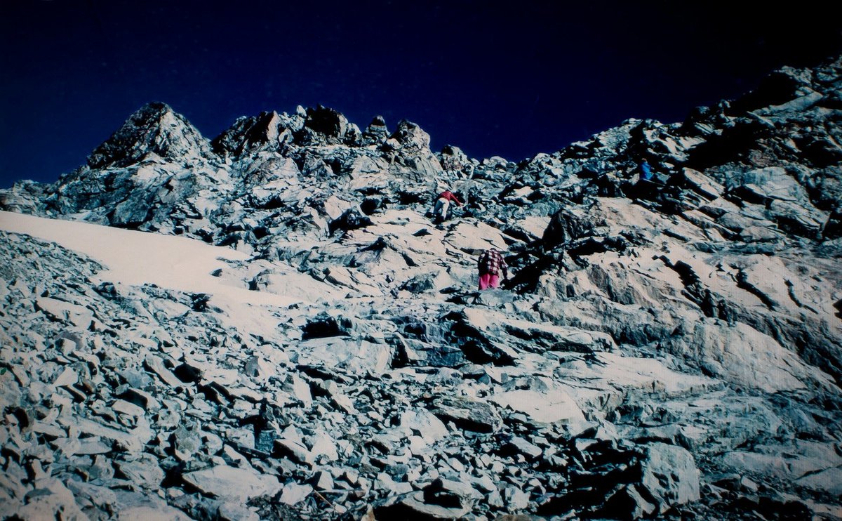 These were formative years for me. My best mate Blair had the most insanely funny & talented father, Warren Jacobs. His photography played a huge part of my work. #BitsOfNewZealand Climbing Mt Rolleston in Arthurs Pass & Ailsa Pass on the Liebig Range looking back on Aoraki