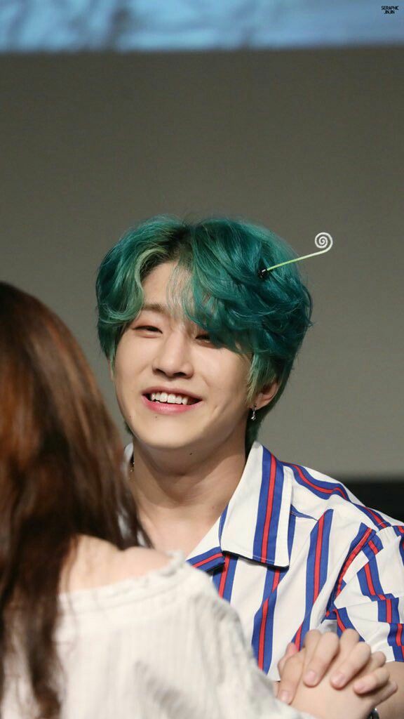 Park Jinwoo or Jinjin green hair an important and necessary thread