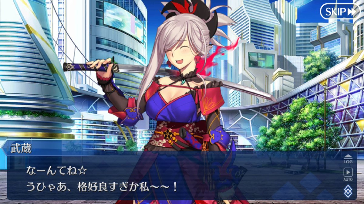 Chaldea man announced to Musashi that she will die during LB5. This doesn't prevent Musashi to continue to fight and help Chaldea. I really like the fact that we can read Musashi's thoughts. It's amazing to find that his thoughts are more serious than his eternal joyful face.