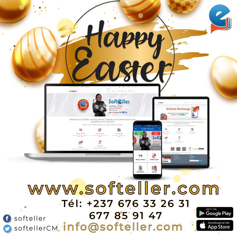 SoftellerCM's tweet photo. Warm greetings on Easter to our wonderful customers and followers. May the risen Lord always bless us with opportunities to serve you and bring happiness to you. Thanks for always being there for us. #Innovation237 #MoneyTransfer #InstantPayments https://t.co/CrpfDInE0l