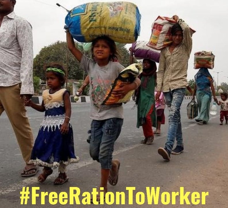 UmarKhalidJNU's tweet photo. Behind the scenes, silently, a pandemic of hunger is spreading faster. Claiming lives destroying livelihoods. More will die if concrete steps are not taken. The govt should provide #FreeRationToWorker https://t.co/giUGvDFB0b