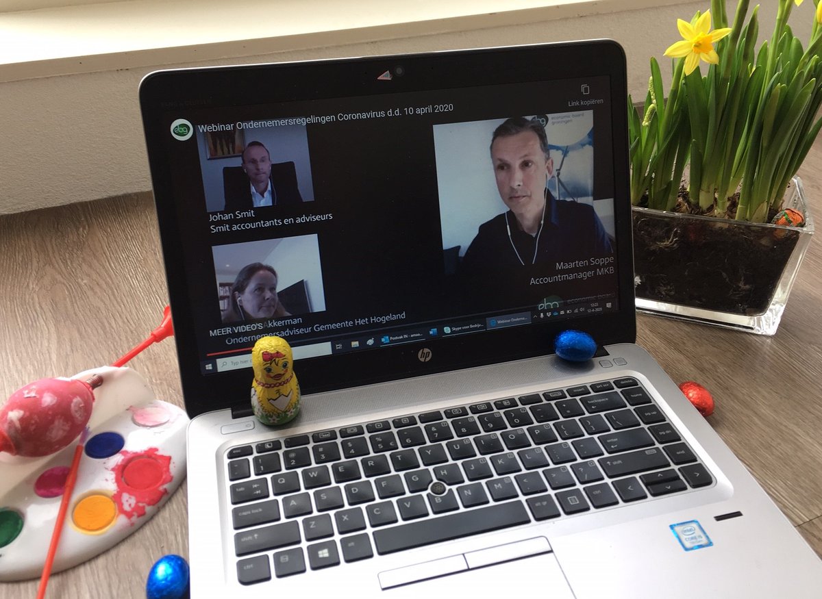 EBGroningen's tweet photo. Heb je het Webinar Ondernemersregelingen Coronacrisis gemist? Dan kun je het terugkijken via onze website! En je kunt je nog aanmelden voor het Online EBG Kenniscafé 'Acquisitie op afstand' op dinsdag 14 april > https://t.co/KOh9xr24b2 #vrolijkpasen #coronacrisis #ondernemen https://t.co/ReboQPjdcN