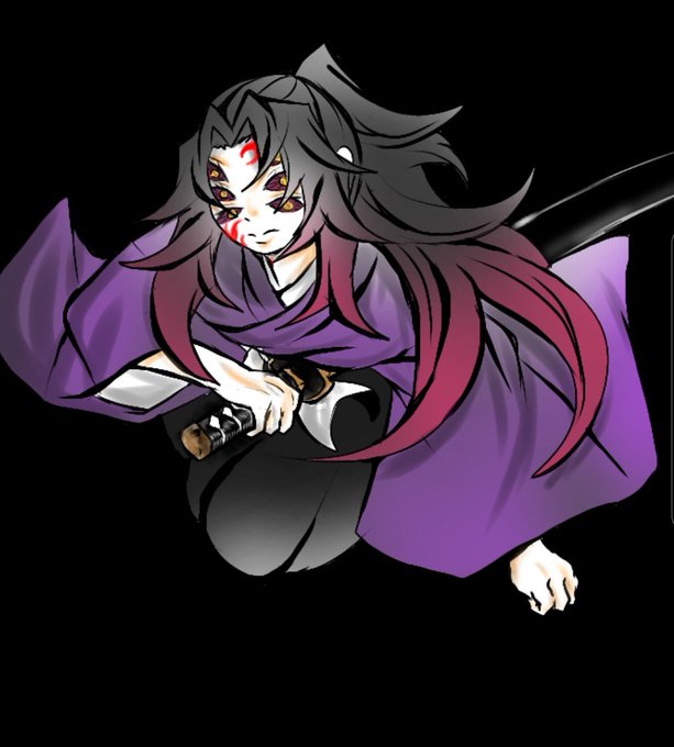 柱マダ♡ うちはは最強！さんがTwitterに投稿した黒死牟(鬼滅の刃)のイラスト。