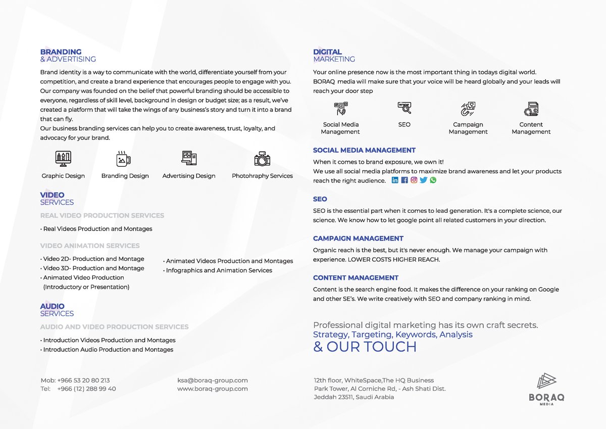 BoraqGroup's tweet photo. Professional digital marketing has its own craft secrets.
- Strategy
- Targeting
- Keywords
- Analysis & OUR TOUCH 😍👀💗 👍
🍃
#boraqgroup #boraq #graphicdesign #design #digitalmarketing #marketing #seo #campaignmanagement #socialmedia #love #instagood #development #uiux #ui #ux https://t.co/s9LbqIxaam