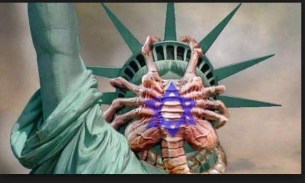 Recent examples of antisemitic artwork include the Jewish/Israeli facehugger.Through the dehumanization and the power trope, one can deduce the artist's hatred of Jews.Clear antisemitism whether the artist is portraying Jews or Israel
