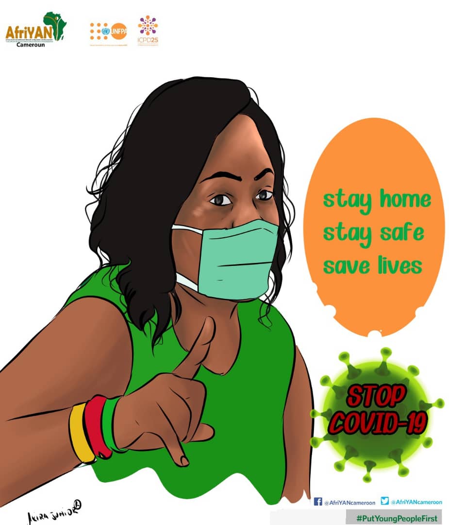 AfriYAN_Camer's tweet photo. I am Annie Matsida and I say Stay at home and be https://t.co/9hzNm6k72F save your life and that of others. Out of respect for human life, stay at home.
 #14DaysSaveYourLife
 #StopCovid19
 #WeAreOvercoming #PutYoungPeopleFirst https://t.co/TvfVz57L5f