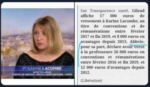 Vous vous souvenez de Karine Lacombe ? Voici le nouveau pourfendeur infatigable du Pr Raoult et de la  #chloroquine.  https://twitter.com/carolline031/status/1246343164765536258?s=19